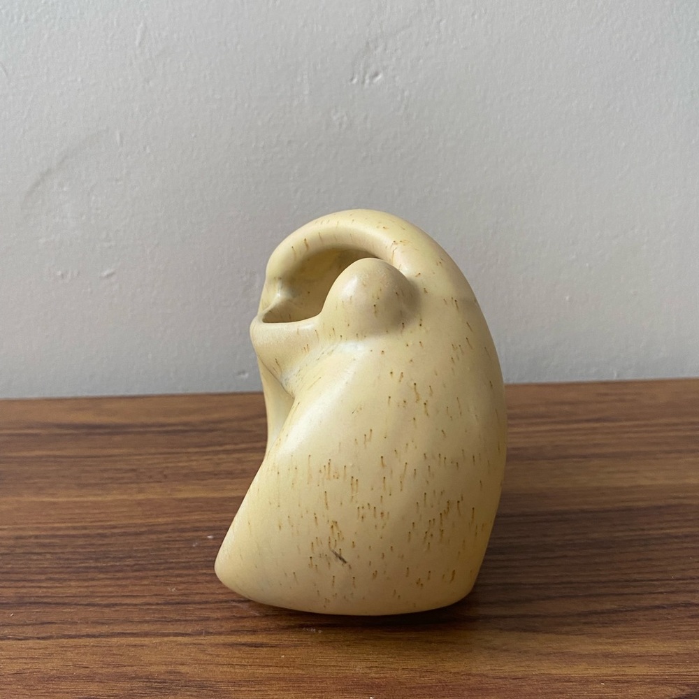 Vintage Mid-Century Modern Soapstone Sculpture/Candle Holder - Picture 3 of 8